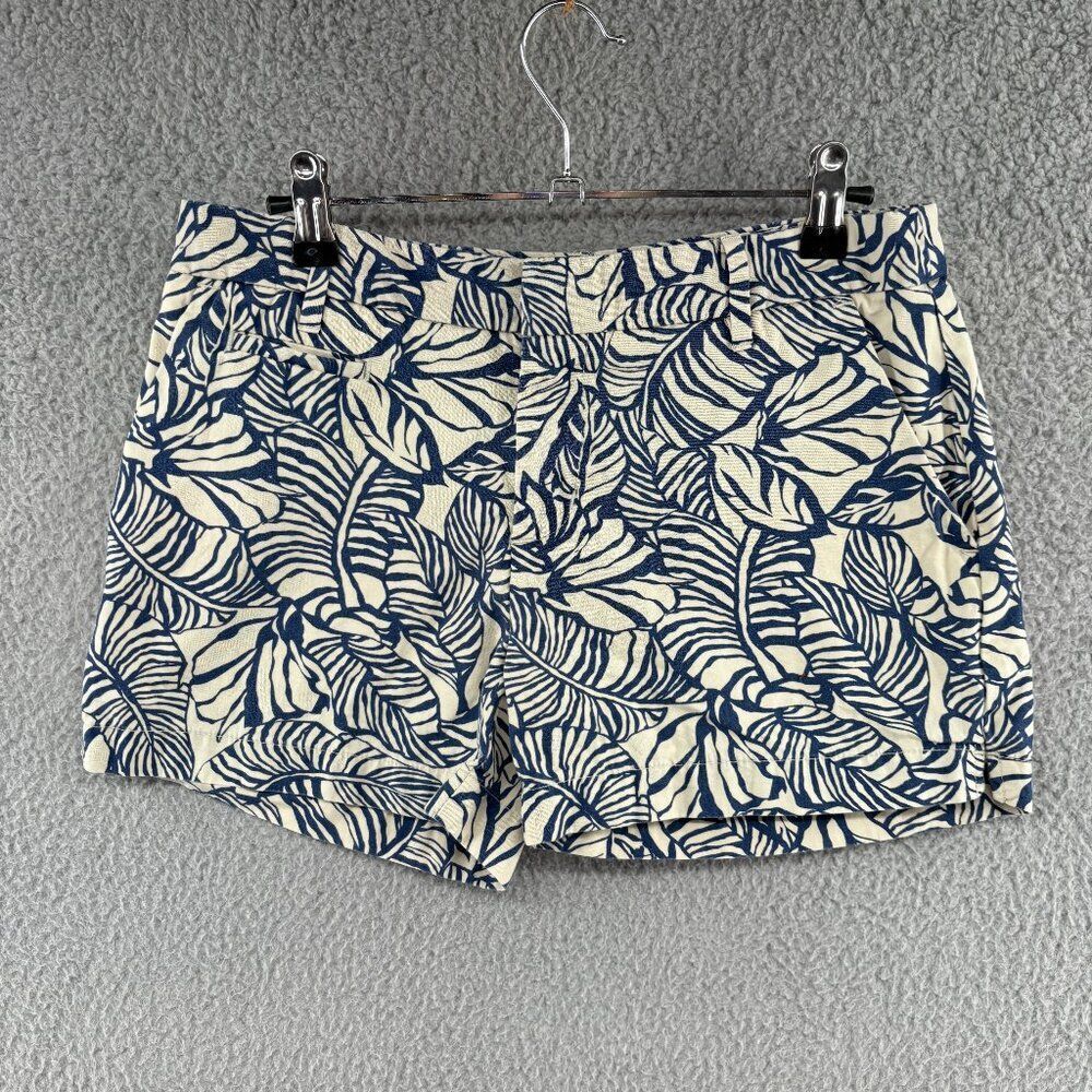 Patagonia Blue and White Leaf Print Women Shorts